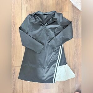 Women's Black Quarter-Zip Active Jacket with White Side Stripe